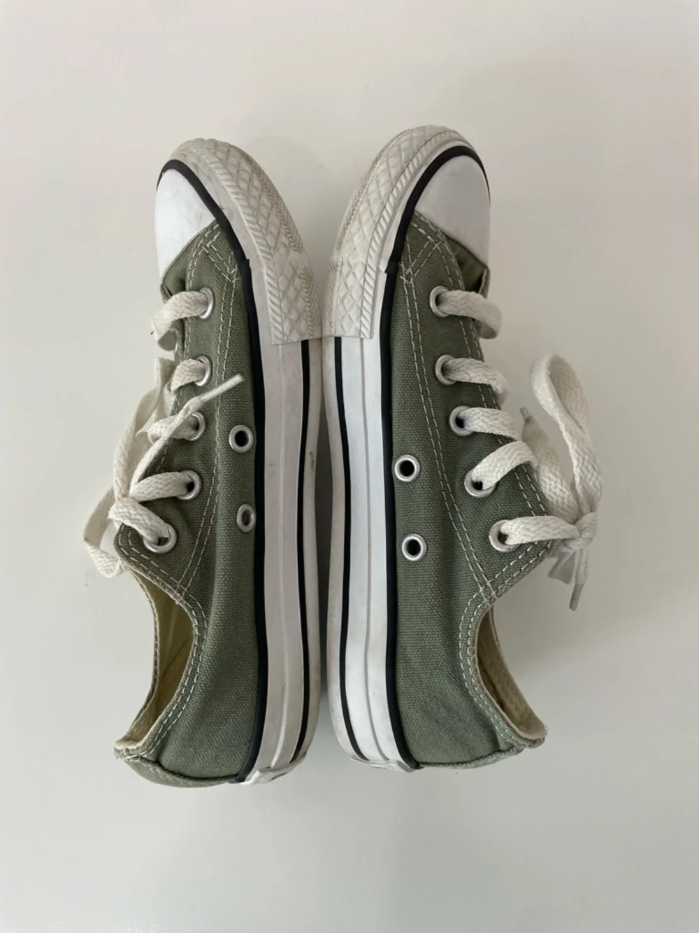 Converse All Star Low-Top Light Green Canvas Sneakers Kids 13Y Streetwear Indie